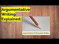 Distinguishing Argumentative and Persuasive Writing