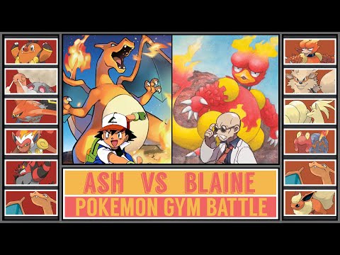 Pokémon Anime Battle: ASH vs BLAINE
