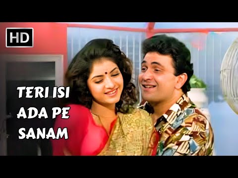 Teri Isi Ada Pe Sanam | Rishi Kapoor Superhit Song | Divya Bharti | Kumar Sanu | Deewana (1992)