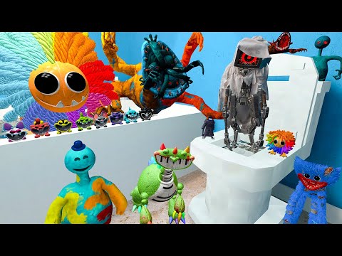 🚽 TOILET ALL POPPY PLAYTIME CHAPTER 4 CHARACTERS NIGHTMARE CRITTERS SPARTAN KICKING Gmod