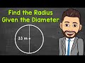 Finding the Radius from the Diameter
