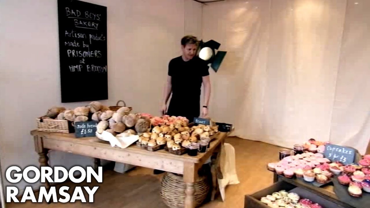 Gordon Ramsay Opens The 'Bad Boy Bakery' Gordon Behind Bars