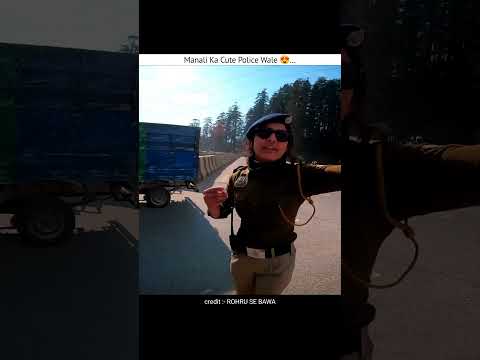 Manali Ka Cute ๐ Police Wale ๐ฎ#bike #rider #manali#police #cute