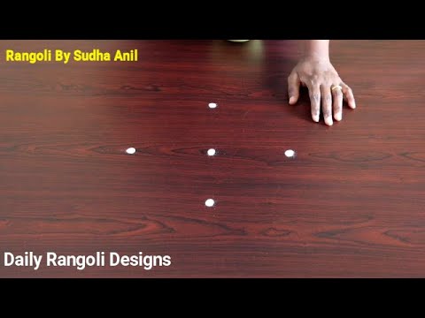 Simple 3*1 Dots Beautiful #Rangoli | Easy #Muggulu #Kolam Cute #Kolangal Art | Daily Rangoli Designs