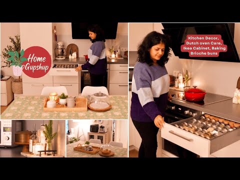 Decorating my KITCHEN 🏡 | Dutch ovens Care, Ikea cabinet, Baking Brioche buns, Spices🌶️