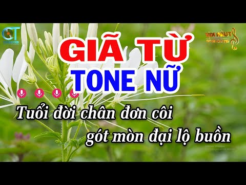 Karaoke Giã Từ Tone Nữ Em | Nhạc Sống Mới || Karaoke Tuấn Kiệt