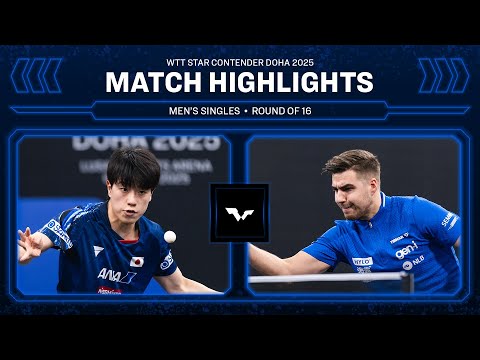 Hiroto Shinozuka vs Darko Jorgic | MS R16 | WTT Star Contender Doha 2025