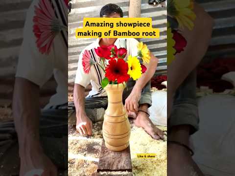 how to make showpiece of bamboo root 🧐👌🙏#shortsfeeds #youtubeshorts #shortsviral