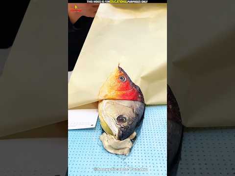 खाने के जगह जिंदा मछली से बनाया गजब का पेंटिंग😱|| Real painting of fish || #shorts #trending