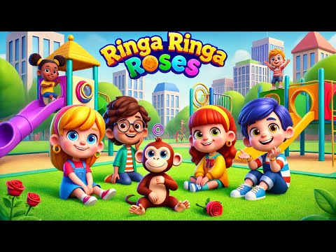 Ring A Ring O Roses (Ring Around The Roses ) | Nursery Rhymes & Kids Songs