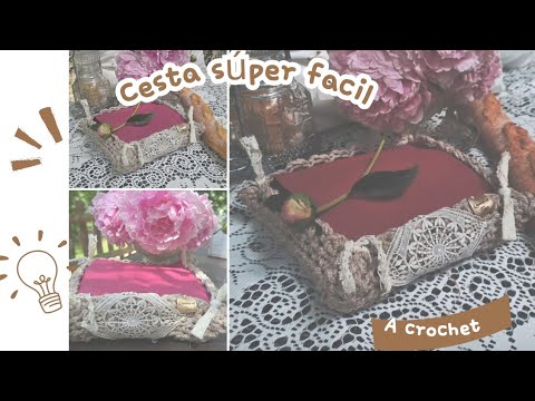 HAZ UNA CESTA para SERVILLETAS O EL PAN 🪻SUPER FACIL A CROCHET 🪻❤️💎