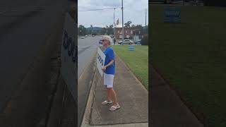 Scenes from the Doug Jones sign waving event in Anniston. #alabama #politics #alpolitics #event