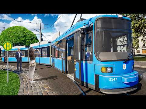 Mit den Trams durch neue Stadtviertel! City Transport Simulator: TRAM | Straßenbahn Simulator