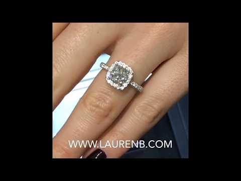 1.52 ct Round Diamond in Cushion Halo