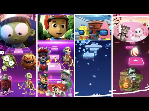 Spookiz 🆚 Paw Patrol 🆚 Among Us 🆚 Talking Tom | Tiles Hop Game