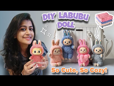 "Cute DIY Labubu Dolls 🧸| Made from Face Towels | Easy & Affordable Gift ideas!"