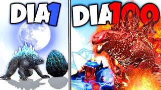 SOBREVIVI 100 DIAS COMO BEBÊ GODZILLA ATÉ ADULTO! EVOLUDINO KAIJUS E DINOSSAURO - O FILME