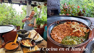 Hoy Mi Nieto Me Trajo Para Comer Sabroso, Preparé Choriqueso con Frijoles, Tortillas y Chile Molido