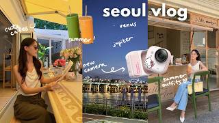 seoul vlog 🪐 haircut, new hello kitty camera, cute cafes, world cup, han river picnic, weekend dates