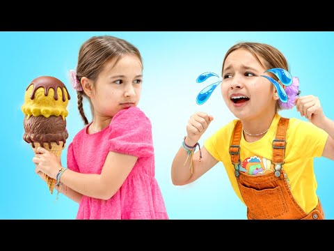 تعلم الفتيات مشاركة الطعام - قصص مفيدة للأطفال!
