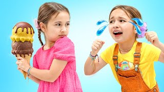 تعلم الفتيات مشاركة الطعام - قصص مفيدة للأطفال!
