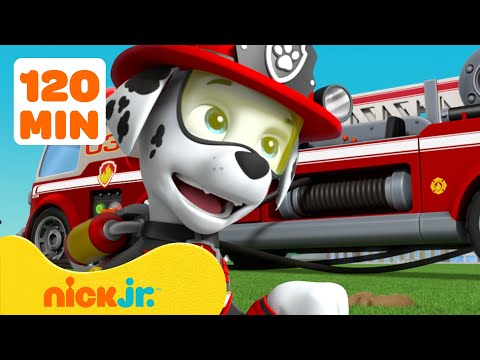 PAW Patrol Marshall's Most Daring Rescues! #2 🚒 2 Hours | Nick Jr.