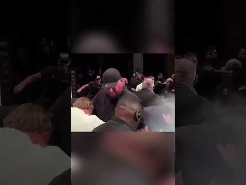 Logan Paul gets cut by a microphone thrown by Dillon Danis