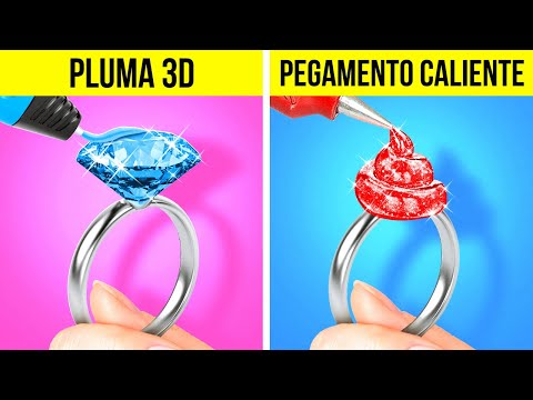 PISTOLA DE PEGAMENTO vs. BOLÍGRAFO 3D MANUALIDADES 🧡💛 Desafío de Manualidades por 123 GO! Like