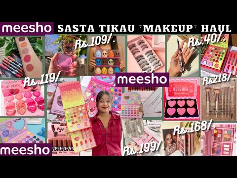 Omg 😱 Meesho का सबसे सस्ता और टिकाऊ Makeup || Start Rs.20/.🤭 || Sasta Brand Under Rs.?😰|| Ghtiya🥵