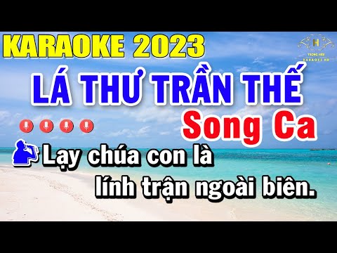 Lá Thư Trần Thế Karaoke Song Ca | Beat Mới Dễ Hát Âm Thanh Chuẩn | Trọng Hiếu