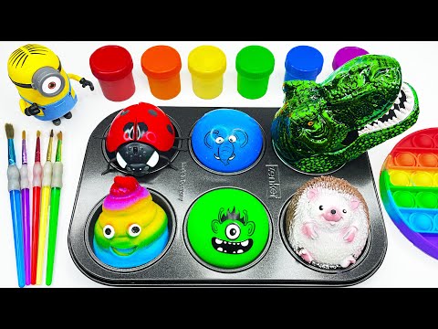 Satisfying Video | How I Made 6 Relax Balls with Rainbow Beads Way and Princesses in 4 Colors ASMR