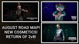 DBD AUGUST ROADMAP! COSMETIC COLLECTION RELEASE DATES! RETURN OF 2v8 DATES!