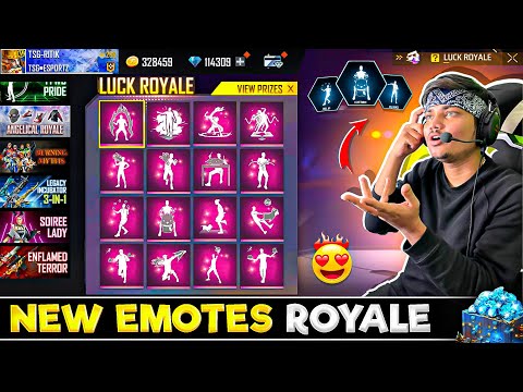 Free Fire New Emotes Royale All Rare New Emotes In Luck Royale😍 -Garena Free Fire