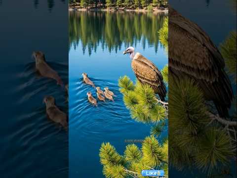 FAITH IN ANIMALS RESTORED! Mother otter saves her baby from deadly vulture #wildliferescue