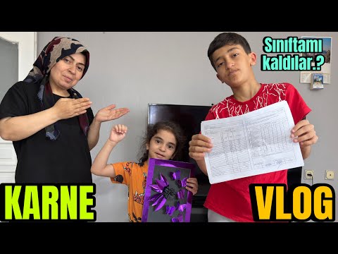 KARNE GÜNÜ KARNE VLOG.!!  TAKTIRMi TEŞEKKÜRMÜ ALDINIZ…??