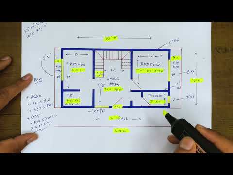 16x35 Ghar Ka Map | 16x35 House Map Design | 16x35 Home Plan Design | 16x35 Makan Ka Naksha