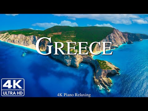 FLYING OVER GREECE 4K UHD - Relaxing Music Along With Beautiful Nature Videos - 4K Video HD
