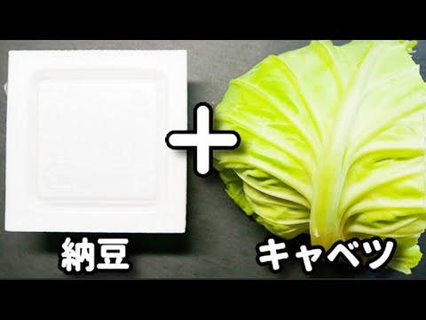 主材料はキャベツと納豆だけ！ただ混ぜるだけで激ウマです！