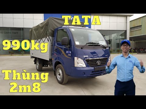 Xe tải nhẹ máy dầu Tata 990kg thùng 2m8, giá tốt 2021