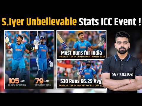 Shreyas Iyer on fire unbelievable stats for ICC Event | INDvNZ | Rohit | Virat | InFacts Official