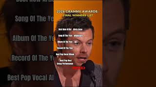 The Grammys 2026 winner's #grammys2026 #viralvideo #billieeilish