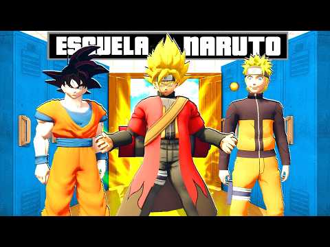 GOKU ENTRA EN LA ESCUELA NINJA DE NARUTO EN GTA 5 !! (Increible)