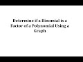 Understanding Factors of Polynomials