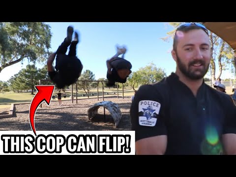 THIS COP IS SECRETLY A PARKOUR PRO!