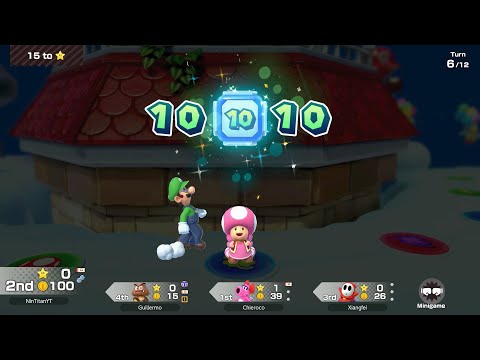 Super Mario Party Jamboree - Toadette vs Birdo vs Goomba vs Shy Guy - Mario's Rainbow Castle