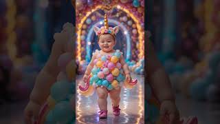 Balloon Baby Runway! 🎈👶 Butterfly & Unicorn Magic!