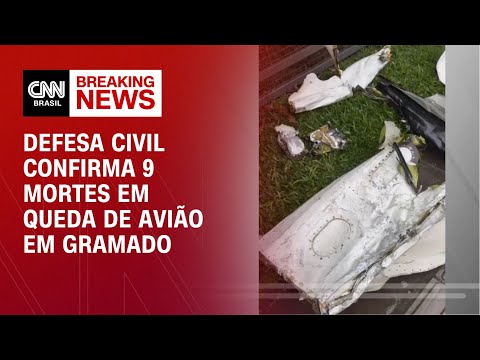 Defesa Civil confirma 9 mortes em queda de avião em Gramado | AGORA CNN