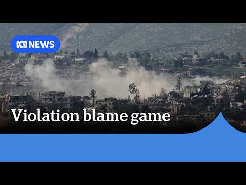 YouTube video thumbnail: Ceasefire Undercut as Israel and Hezbollah Blame Each Other for Strikes