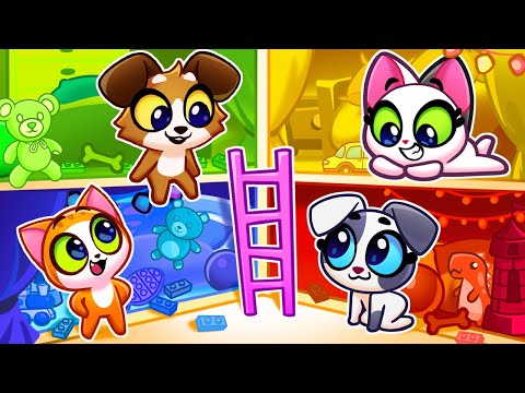 Giant Doll House Song 🏠 Cute Kittens Color Stories by Purrfect Kids Songs 🎵