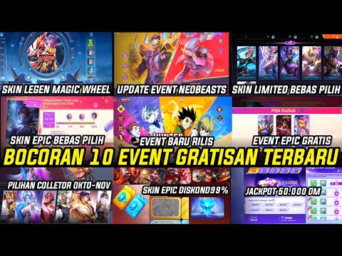 BOCORAN 10 EVENT GRATISAN MOBILE LEGENDS YANG AKAN HADIR 2024 SKIN MAGIC WHEL SKIN EPIC LIMIT GRATIS